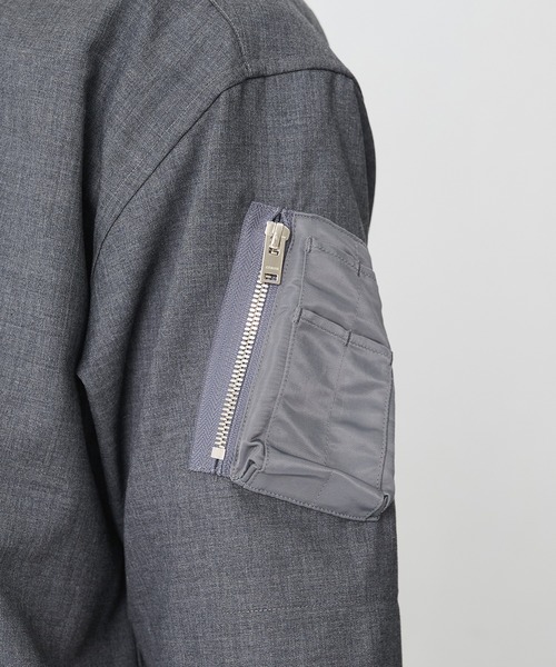 シャツ 「CINOH/チノ」別注SUMMER WOOL CIGAR POCKET HALF SLEEVE SHIRT メンズの画像