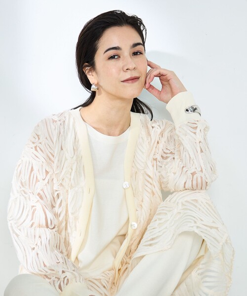 「Rie Miller」 カーディガン 38 ブラック レディース_画像7