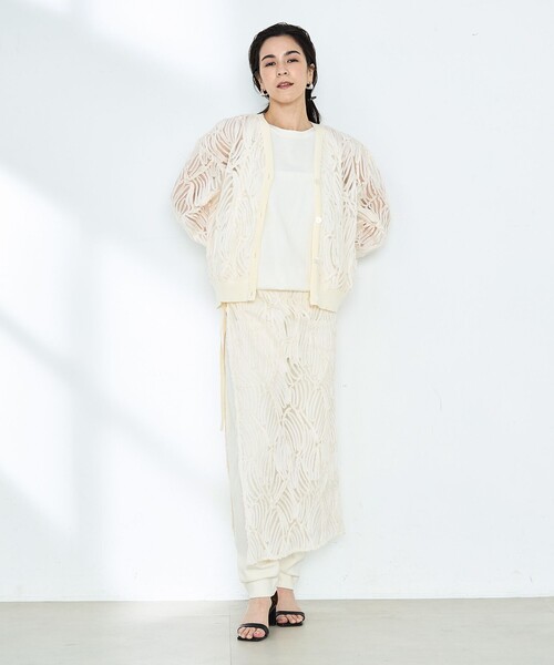 「Rie Miller」 カーディガン 38 ブラック レディース_画像8