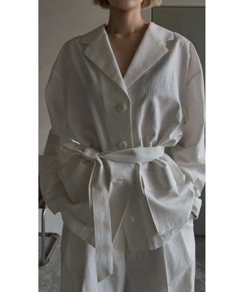RIM.ARK コート アウター Linen mix shirt JK(リネンミックスシャツ 