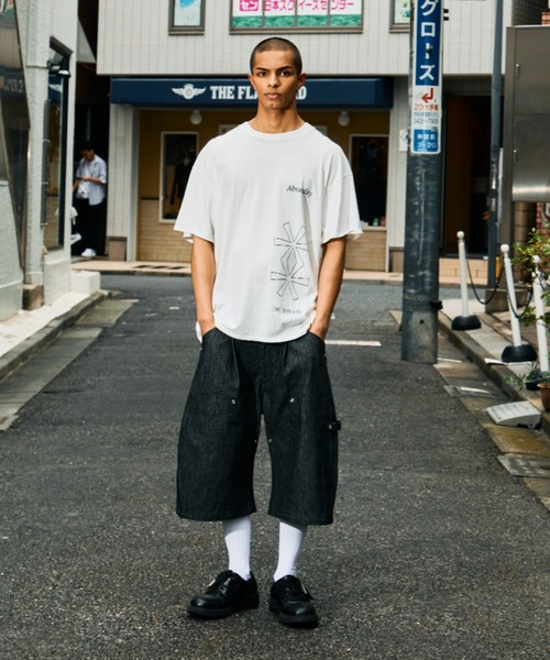 CONZ ワイドパンツ ジーンズ double knee pique shorts メンズ