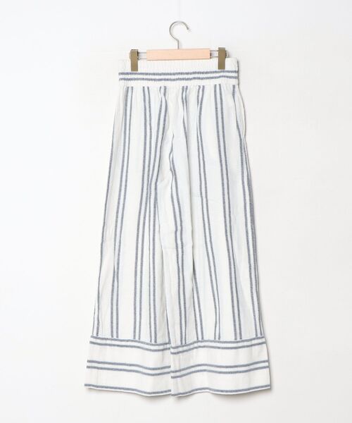 「MANGO」 ストライプ柄イージーパンツ X-SMALL ホワイト レディース_画像2