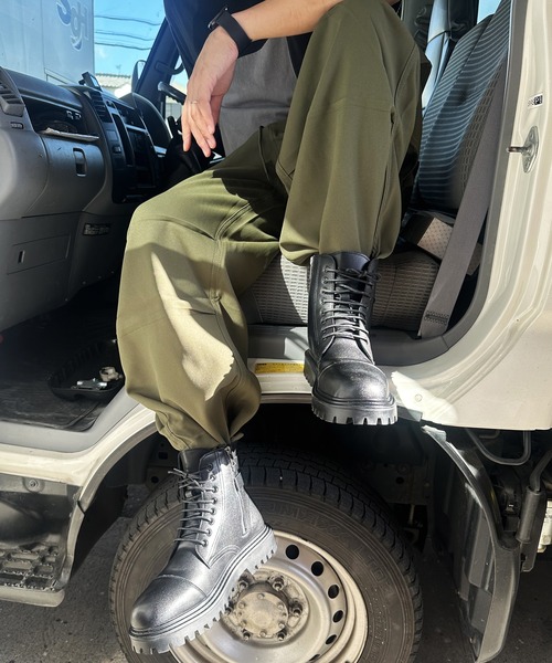 ARCADE（アーケード） ブーツ 厚底ミリタリーブーツ/サイドZIPデザイン