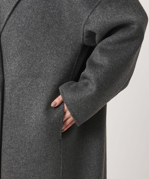 MARW UNITED ARROWS リバーロングコート　グレー　38 MARW UNITED ARROWS（マルゥ ユナイテッドアローズ） コート アウター