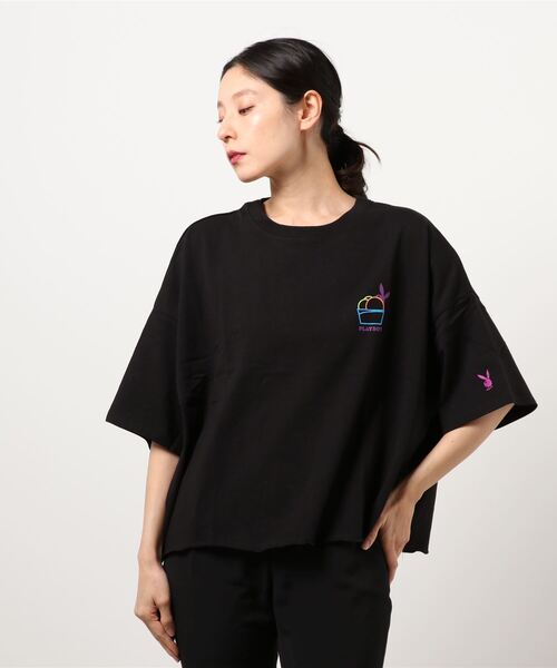 PLAYBOY（プレイボーイ） tシャツ 半袖 「PLAY BOY/プレイボーイ」裾