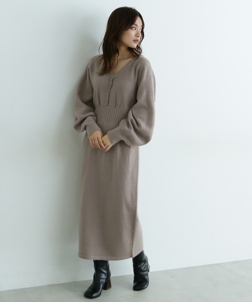 即納国産 ワンピース ◆前後2Wayラウンドスリーブニットワンピース ZOZOTOWN PayPayモール店 - 通販 - PayPayモール 再入荷即納