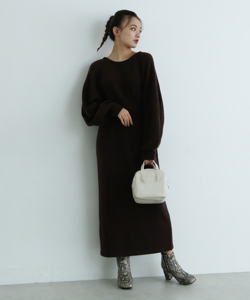 即納国産 ワンピース ◆前後2Wayラウンドスリーブニットワンピース ZOZOTOWN PayPayモール店 - 通販 - PayPayモール 再入荷即納