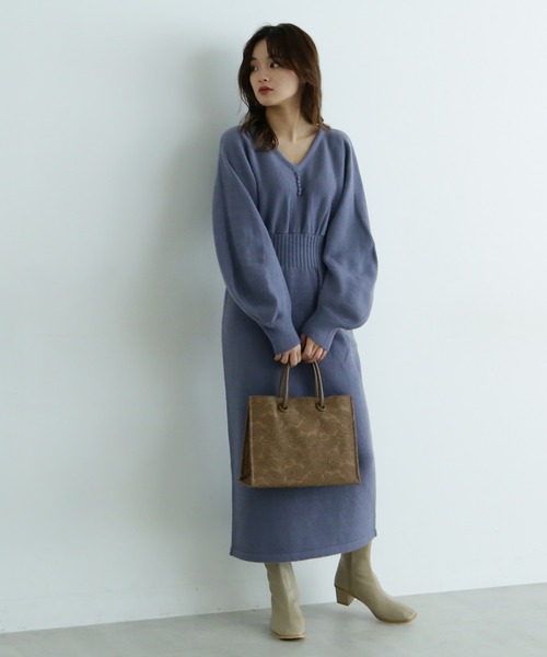 即納国産 ワンピース ◆前後2Wayラウンドスリーブニットワンピース ZOZOTOWN PayPayモール店 - 通販 - PayPayモール 再入荷即納