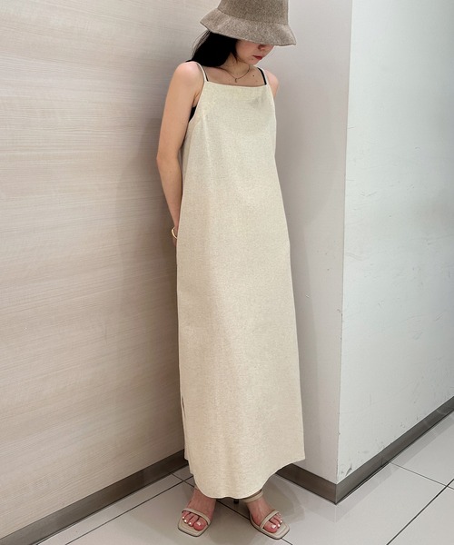 solleim ワンピース ヘリンボーンリネンキャミワンピース : ZOZOTOWN 