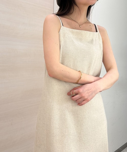 solleim ワンピース ヘリンボーンリネンキャミワンピース : ZOZOTOWN 