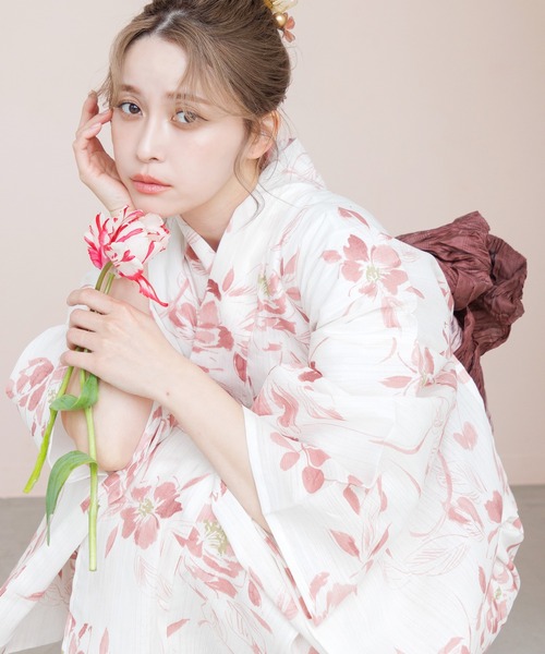 帯付き浴衣 IEDIT 浴衣 IEDIT 着付けいらずでさっと着られる 大人の粋
