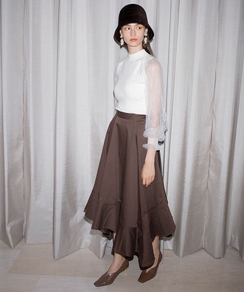 eimy istoire スカート イレギュラーヘムフレアスカート レディース  