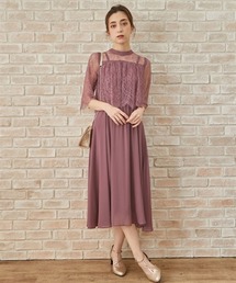 【新品】アクシーズファム パーティードレス5着+ボレロ1着 総額55,440円 axes femme ドレス 「パーティドレス/結婚式」レース切替ロング