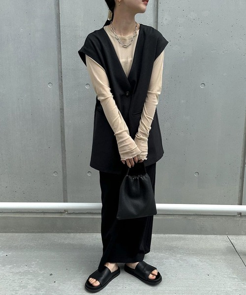 ベスト ジレ ノーカラーベスト レディース : ZOZOTOWN Yahoo!店 - 通販