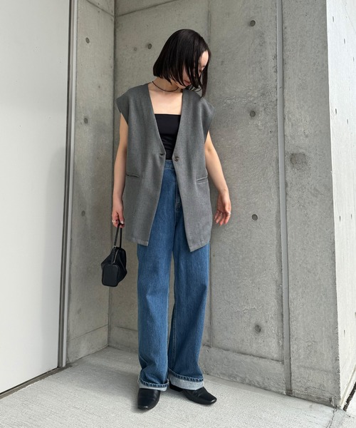 ベスト ジレ ノーカラーベスト レディース : ZOZOTOWN Yahoo!店 - 通販