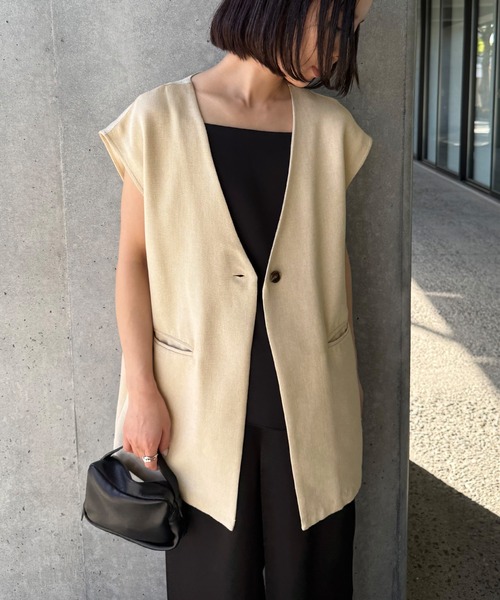 ベスト ジレ ノーカラーベスト レディース : ZOZOTOWN Yahoo!店 - 通販
