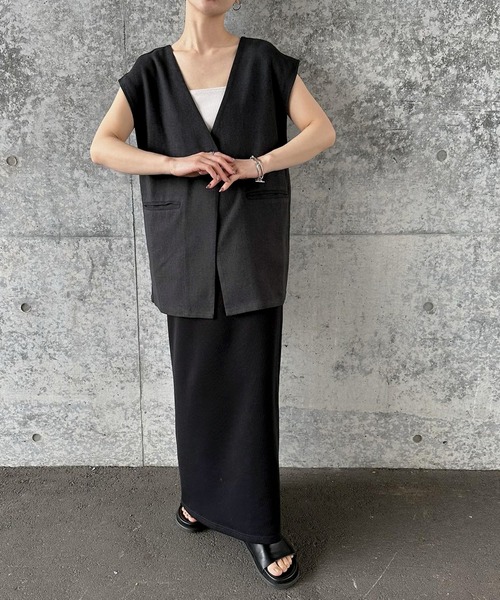 ベスト ジレ ノーカラーベスト レディース : ZOZOTOWN Yahoo!店 - 通販