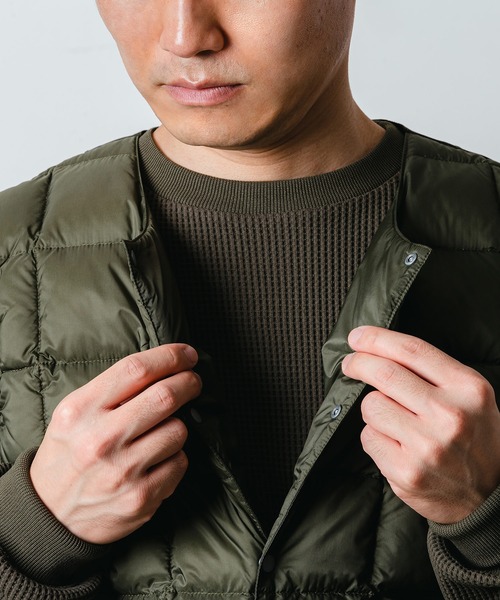 TAION（タイオン） ダウンベスト ベスト narifuri × クルーネック