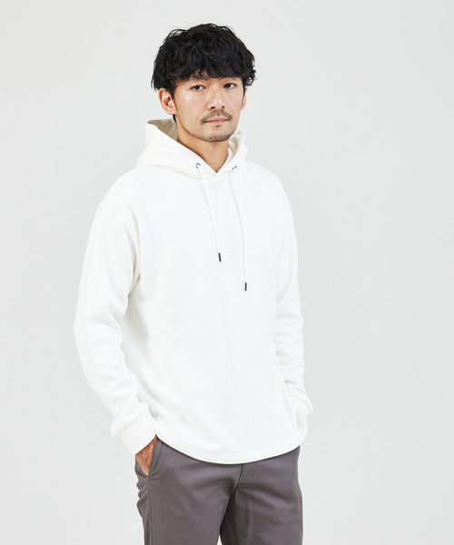 bajra バジュラ　もちもち　ストレッチ　フーディ　パーカー ABAHOUSE GRAY パーカー 「ふわふわ・もちもち」裏シャギー パーカー