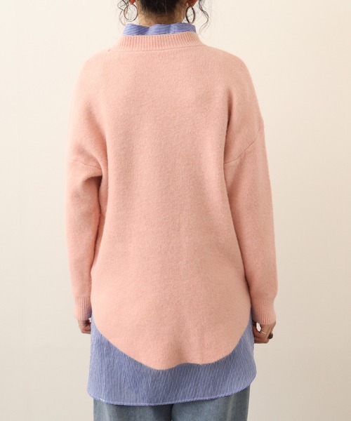 ニット セーター a.n.l ダブルフェイスチュニックニット レディース ニット セーター a.n.l ダブルフェイスチュニックニット
