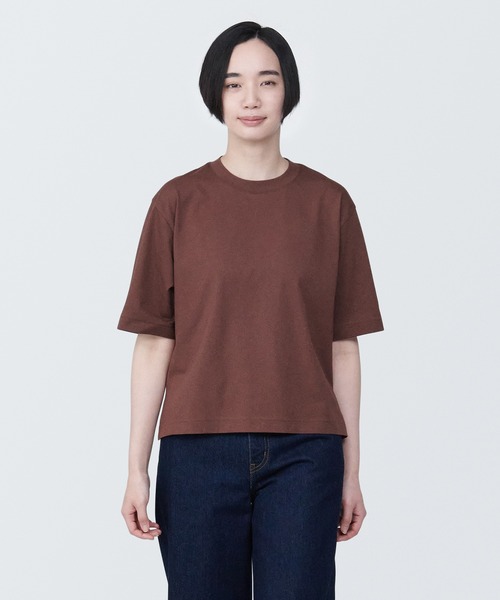 無印良品（MUJI） tシャツ 半袖 婦人 涼感UVカットワイド半袖T