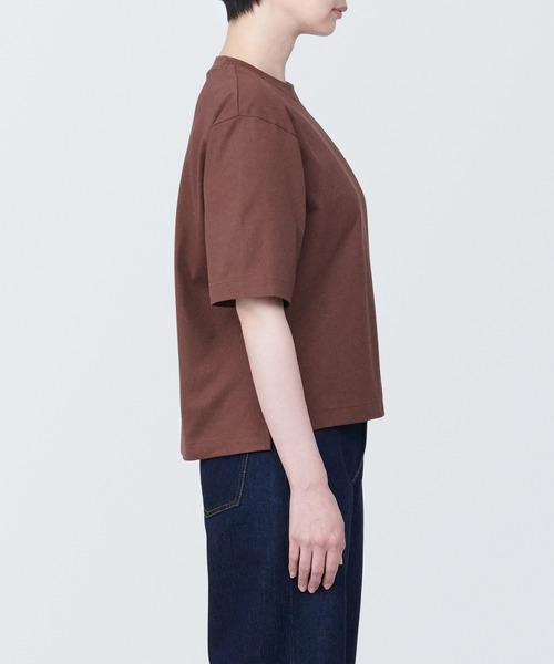 無印良品（MUJI） tシャツ 婦人 涼感UVカットワイド半袖Tシャツ