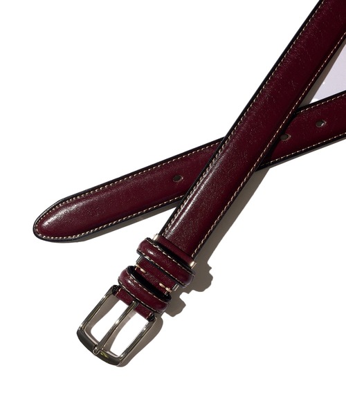 小物 TETE HOMME double buckle leather belt TETE HOMME（テット オム） ベルト 「ON/OFF兼用」フェザーイタリアン