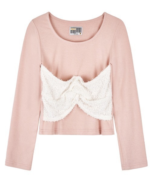 tシャツ A'GEM/9 × .kom 「youthbath/ユースバス」 RIBBON LONG SLEEVE/リボン長袖カットソー レディース youthbath tシャツ A'GEM/9 × .kom 「youthbath/ユースバス