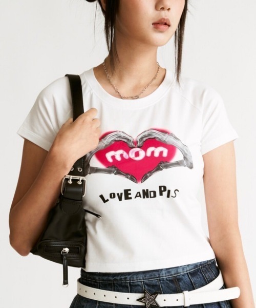 tシャツ 「MOMMANWA」MOM's TOUCH RAGLAN SHIRT レディース MOMMANWA tシャツ 「MOMMANWA」MOM's TOUCH RAGLAN SHIRT