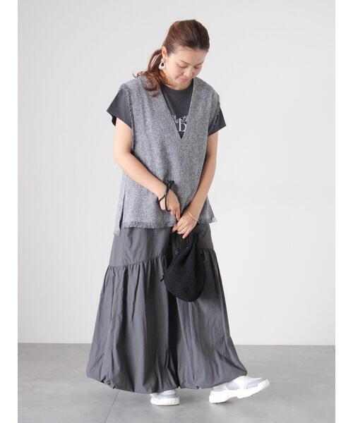 日本未入荷 CHUU★チェックシャーリングバルーンスカート セール】チェック柄バルーンスカート（スカート）｜TITTY&CO