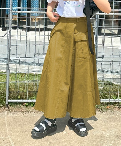 1chaku.（イッチャク） スカート サイドポケットボリュームスカート
