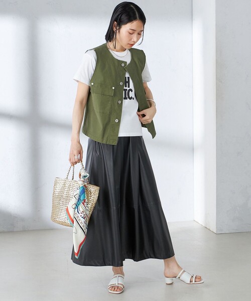 SHIPS（シップス） スカート 「手洗い可能」ギャザー スカート