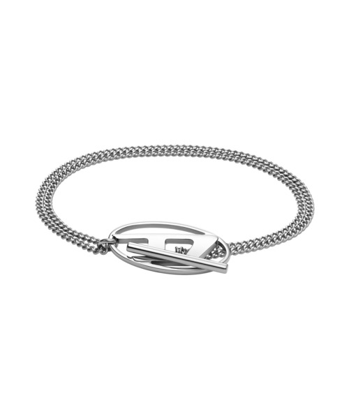 DIESEL Dx1535040ブレスレットシルバーユニセックス　25年1月購入 DIESEL ブレスレット ディーゼル アクセサリー メンズ シルバー