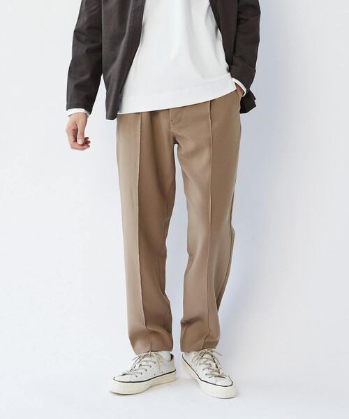MEN'S MELROSE パンツ TRダブルクロスクリースステッチ入りイージー