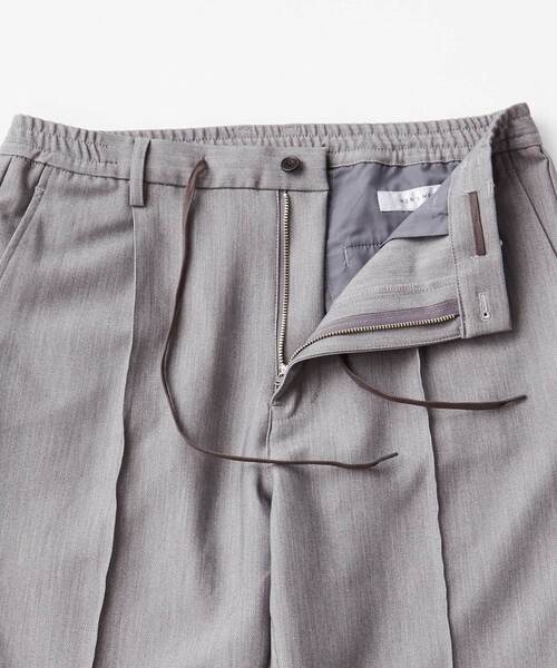 【モカ】TRダブルクロスクリースステッチ入りイージーテーパードパンツ MEN'S MELROSE パンツ TRダブルクロスクリースステッチ入りイージー