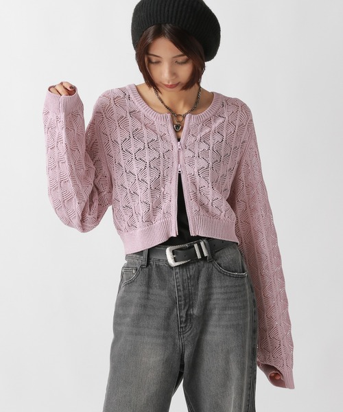 PAGEBOY カーディガン スカシアミダブルZIPカーディガン