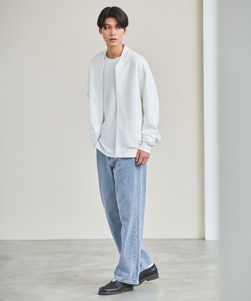 STUMBLY MA-1ジャケット　ホワイト　デニム　ナイロン STUMBLY MA-1ジャケット ホワイト デニム ナイロン STUMBLY MA-1