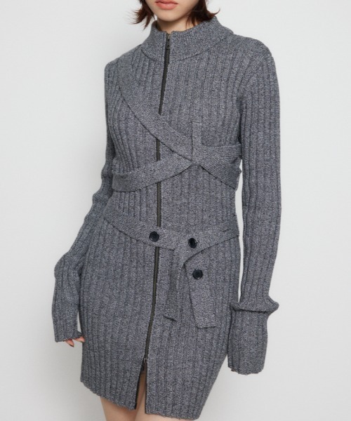 LAGUA GEM TAILOR PLEATS ワンピース グレー LAGUA GEM ラグアジェム