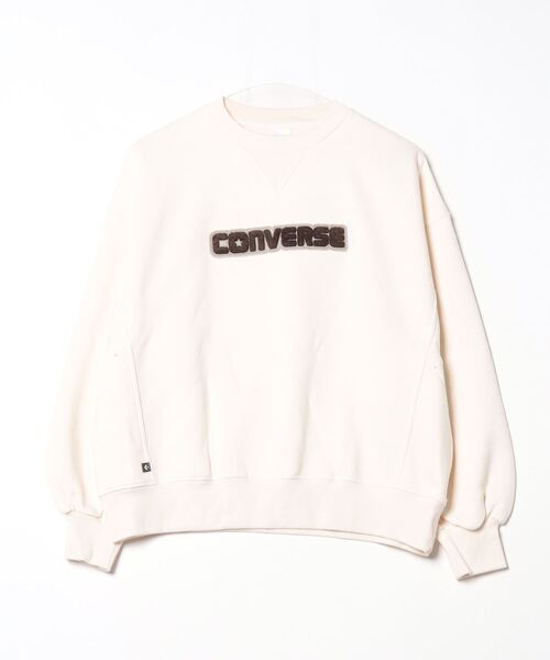 コンバース CONVERSE レディース スウェットトレーナー シェニール スウェット クルー_ 45200041 （TOP GREY） コンバース CONVERSE レディース スウェットトレーナー