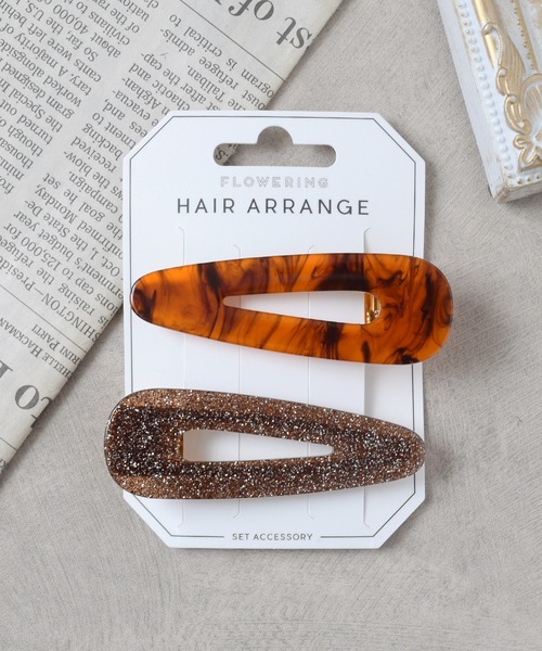 押し花メラスフェルラ❤金箔とパール入り♪英字中抜きべっ甲カラーヘアピン 押し花メラスフェルラ❤金箔とパール入り♪英字中抜きべっ甲カラーヘアピン