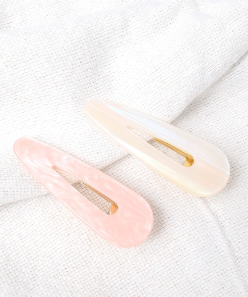 ヘアピン ピンク Flowering（フラワーリング） ヘアピン 「2個セット」べっ甲風×ラメ