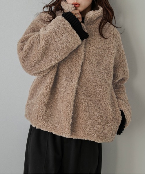 La-gemme（ラジェム） ブルゾン アウター ボアジャケット レディース