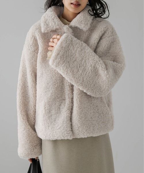 La-gemme（ラジェム） ブルゾン アウター ボアジャケット レディース