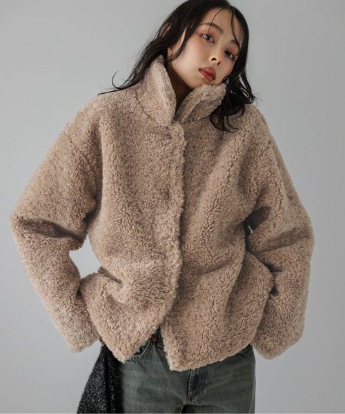 La-gemme（ラジェム） ブルゾン アウター ボアジャケット レディース