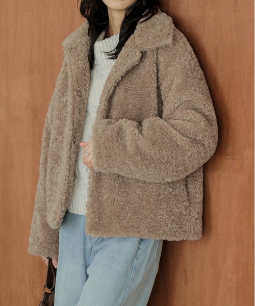 La-gemme（ラジェム） ブルゾン アウター ボアジャケット レディース