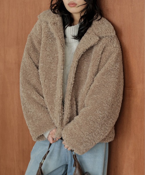 La-gemme（ラジェム） ブルゾン アウター ボアジャケット レディース