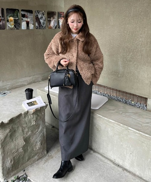 La-gemme（ラジェム） ブルゾン アウター ボアジャケット レディース