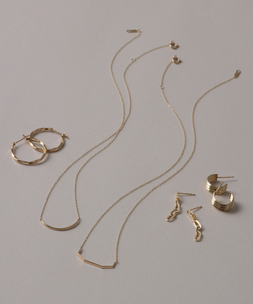 Lilas ピアス プレイドクリップチェーンピアス K10（両耳） レディース  