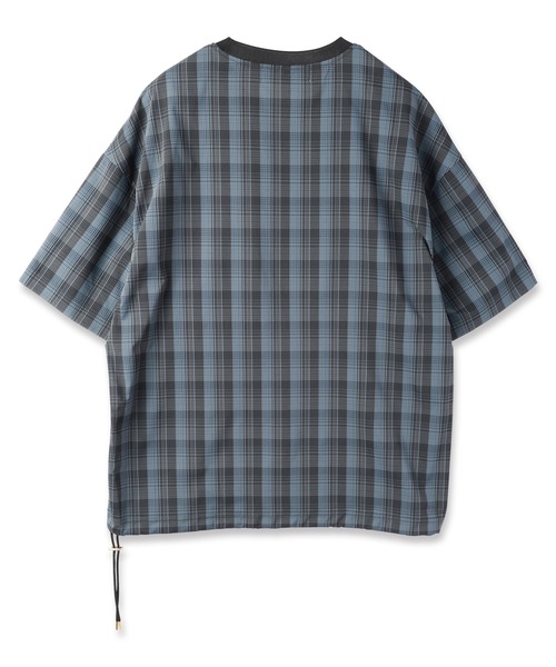CULLNI tシャツ Sheer Check Cloth Drawstring Pullover メンズ