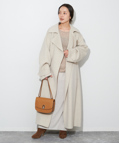 Plage プラージュ ウール混オーバーサイズコート グレージュ 36 plage（プラージュ） コート 36 ブラウン レディース : ZOZOTOWN Yahoo